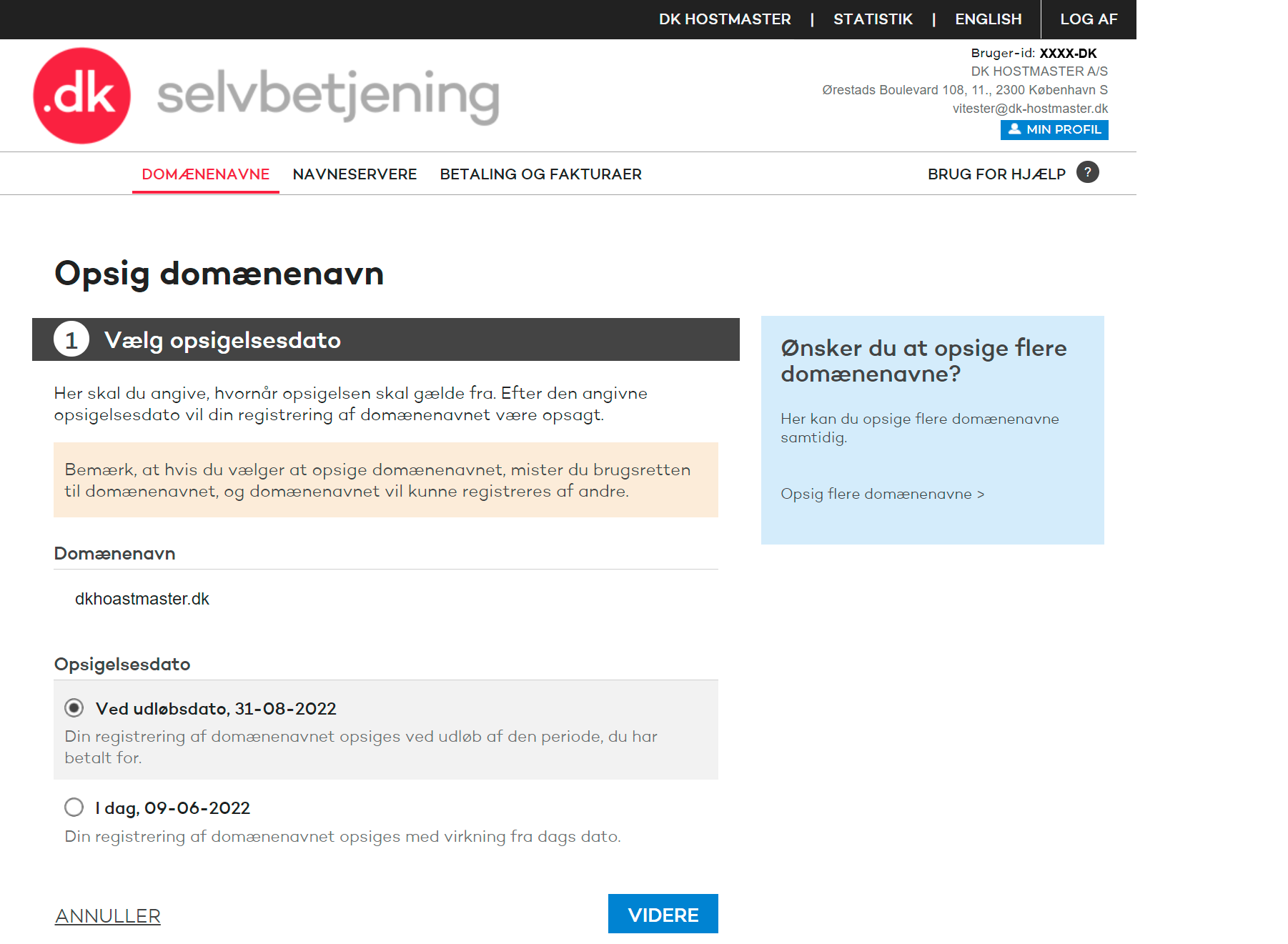 Opsigelse 2
